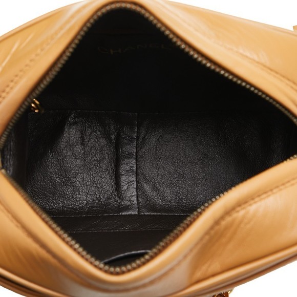 Chanel Triple Coco Mark Fringe Shoulder Bag Camel Brown - Picture 6 of 12